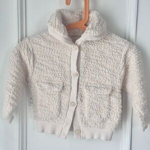 Zara Cream Textured Kids Sweater